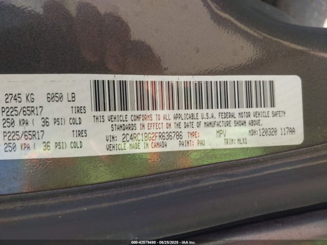 2015 CHRYSLER TOWN & COUNTRY 2C4RC1BG2FR636786 Photo 8
