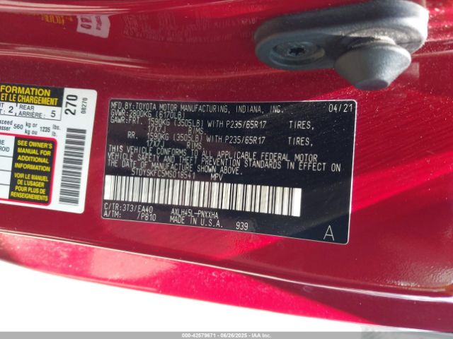 2021 TOYOTA SIENNA 5TDYSKFC5MS018541 Photo 8