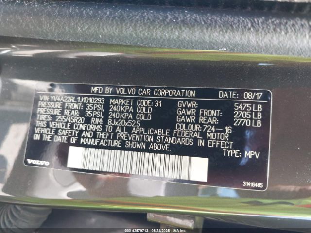 2018 VOLVO XC60 YV4A22RL1J1010293 Photo 8