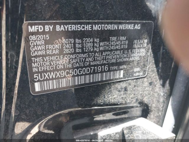 2016 BMW X3 5UXWX9C50G0D71916 Photo 8
