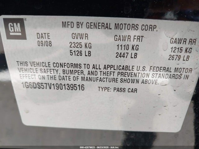 2009 CADILLAC CTS 1G6DS57V190139516 Photo 8