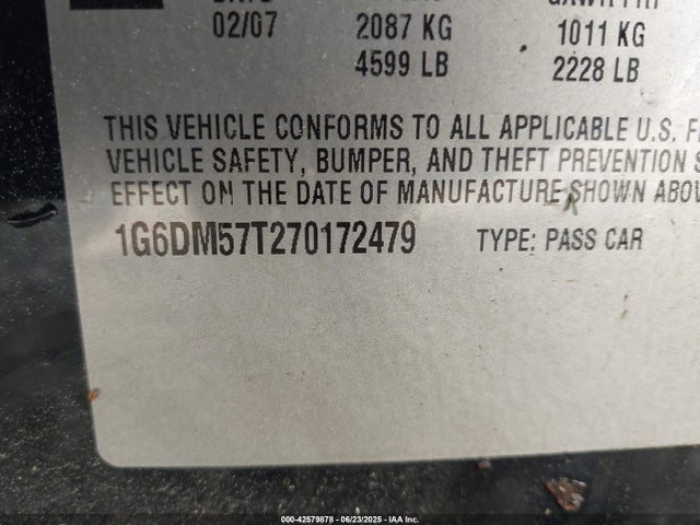 2007 CADILLAC CTS 1G6DM57T270172479 Photo 8
