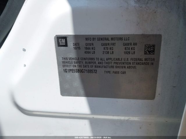 2016 CHEVROLET CRUZE LIMITED 1G1PE5SB9G7188572 Photo 8