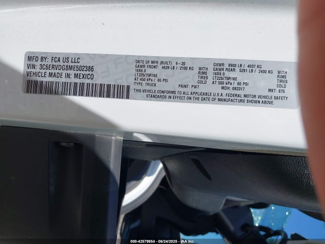 RAM Promaster 2500 2021 3C6ERVDG8ME502386 Image 9