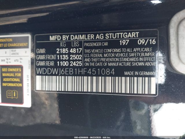 2017 MERCEDES-BENZ AMG C 43 WDDWJ6EB1HF451084 Photo 8