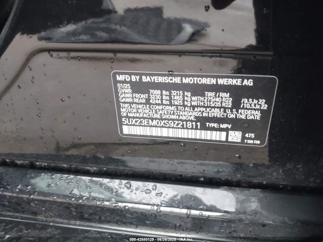 5UX23EM0XS9Z21811 BMW X7