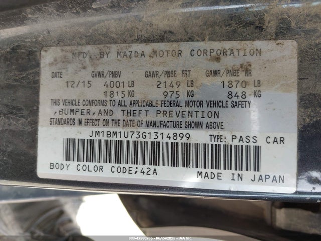 JM1BM1U73G1314899 Mazda pe