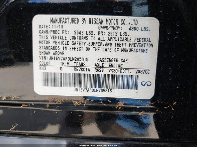 JN1EV7AP0LM205815 Infiniti Q50