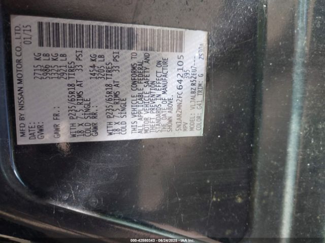 5N1AR2MN2FC642105 Nissan 2015