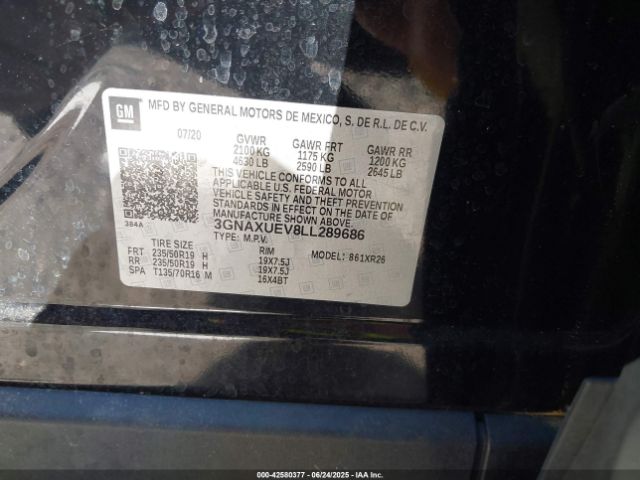 2020 CHEVROLET EQUINOX 3GNAXUEV8LL289686 Photo 8