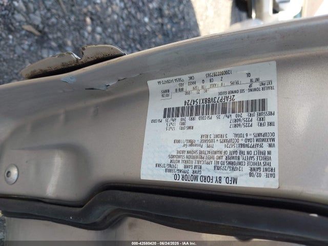 Продажа на аукционе авто 2008 Ford Crown Victoria Standard, vin: 2FAFP73V88X154724, номер лота: 42580420