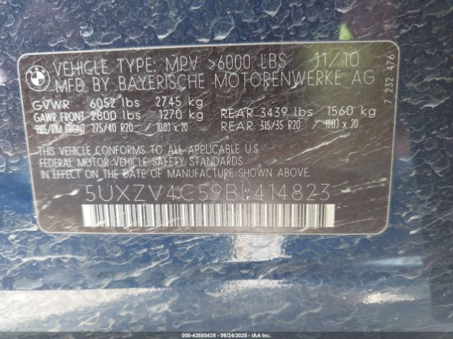2011 BMW X5 5UXZV4C59BL414823 Photo 8