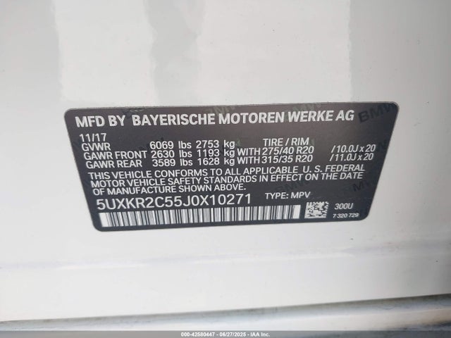BMW 2018 2018 5UXKR2C55J0X10271 Image 9