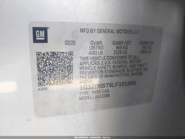 2020 CHEVROLET MALIBU 1G1ZD5ST6LF101506 Photo 8
