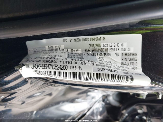 Mazda py cylinder deactiviation 2022 JM3KFBEM7N0524260 Image 9