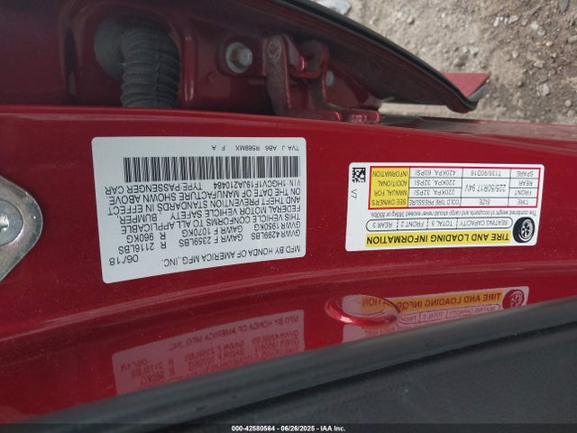 1HGCV1F19JA210484 Honda l15be