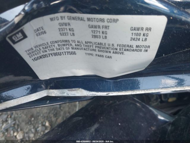 2006 CADILLAC DTS 1G6KD57Y86U177566 Photo 8