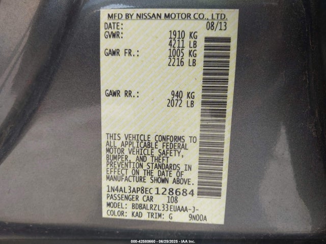 Nissan 2014 2014 1N4AL3AP8EC128684 Image 9