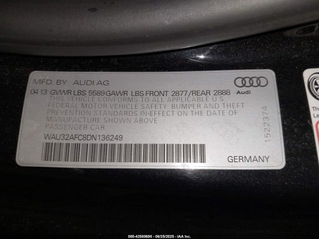 2013 AUDI S7 WAU32AFC8DN136249 Photo 8