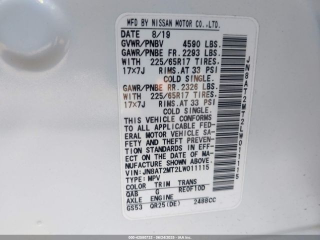 2020 NISSAN ROGUE JN8AT2MT2LW011115 Photo 8