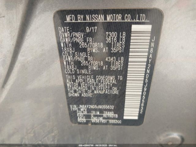 2018 NISSAN ARMADA JN8AY2ND5J9055632 Photo 8