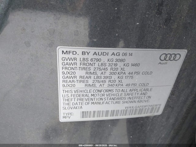 WA1LGAFE9FD003878 Audi 3.0t Tdi