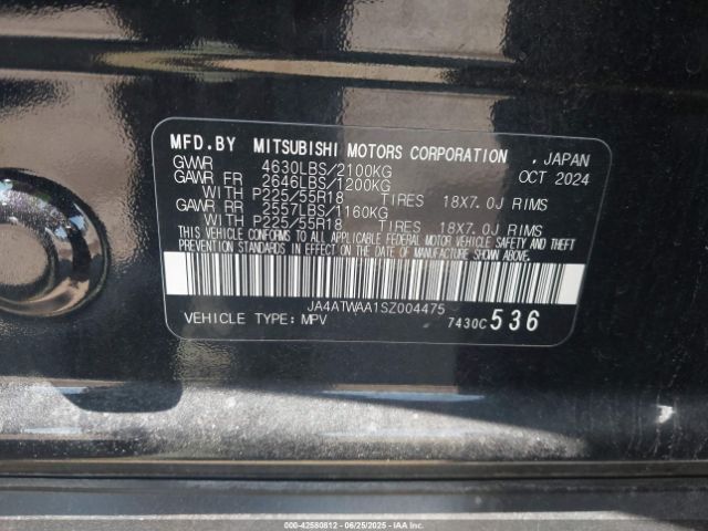 JA4ATWAA1SZ004475 Mitsubishi tc/ic mivec
