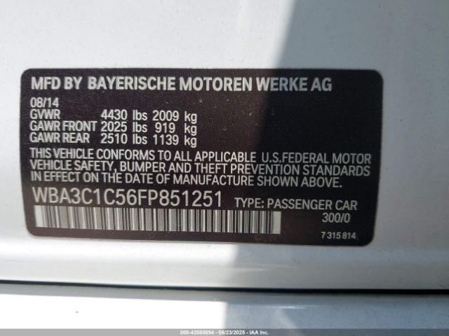 WBA3C1C56FP851251 BMW 328I