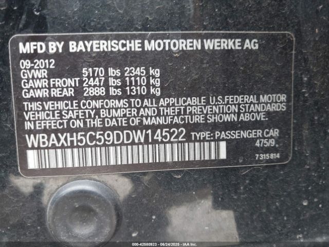 2013 BMW 528I WBAXH5C59DDW14522 Photo 8