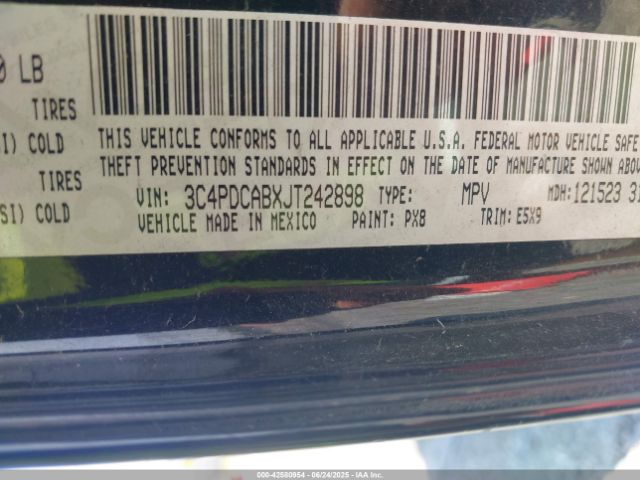 2018 DODGE JOURNEY 3C4PDCABXJT242898 Photo 8