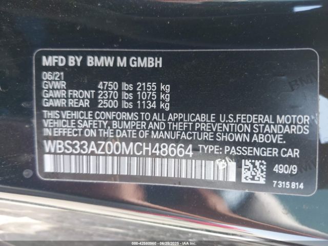 2021 BMW M4 WBS33AZ00MCH48664 Photo 8