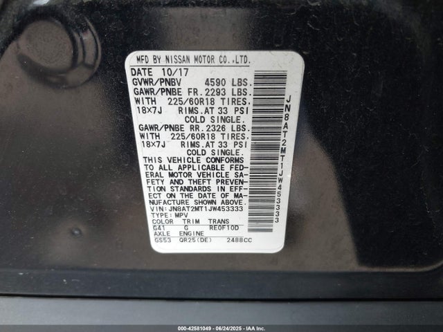 Nissan 2018 2018 JN8AT2MT1JW453333 Image 9