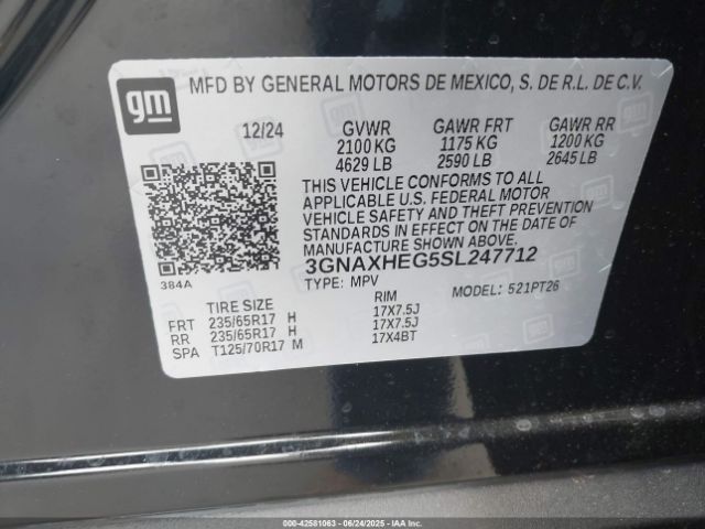2025 CHEVROLET EQUINOX 3GNAXHEG5SL247712 Photo 8