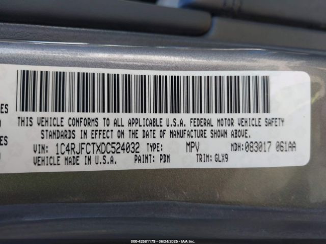2013 JEEP GRAND CHEROKEE 1C4RJFCTXDC524032 Photo 8