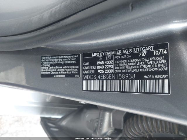 2014 MERCEDES-BENZ CLA 250 WDDSJ4EB5EN158938 Photo 8