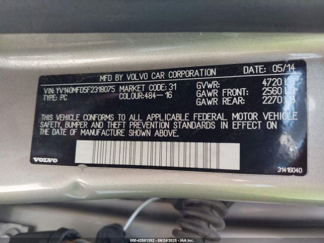 YV140MFD5F2318075 Volvo b4204t11