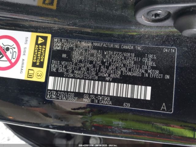 2015 LEXUS RX 350 2T2BK1BA0FC258138 Photo 8