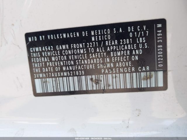 2017 VOLKSWAGEN GOLF ALLTRACK 3VWH17AUXHM521839 Photo 8