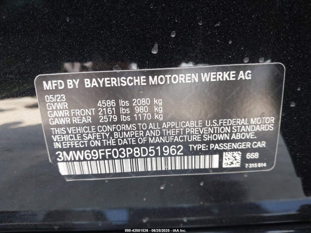 BMW 2023 2023 3MW69FF03P8D51962 Image 9