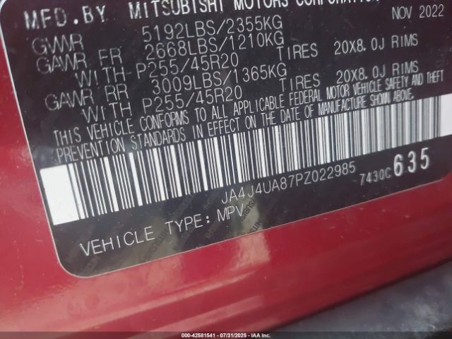 2023 MITSUBISHI OUTLANDER JA4J4UA87PZ022985 Photo 8