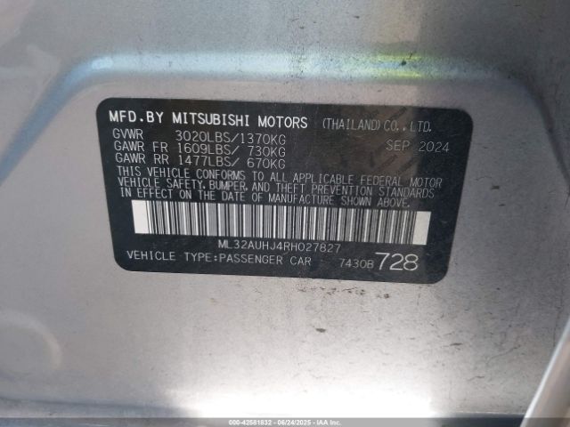 2024 MITSUBISHI MIRAGE ML32AUHJ4RH027827 Photo 8