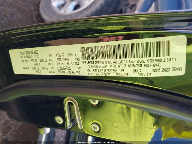 RAM 2500 2015 3C6UR5GL1FG587308 Image 9