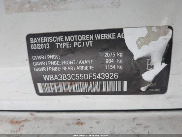 2013 BMW 328I WBA3B3C55DF543926 Photo 8