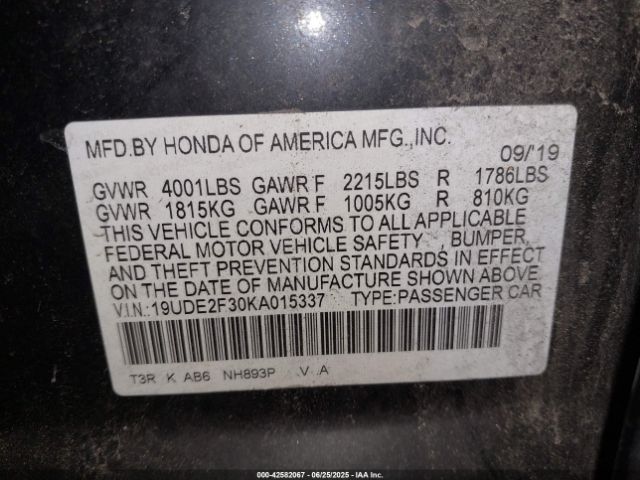 2019 ACURA ILX 19UDE2F30KA015337 Photo 8