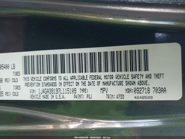 2007 JEEP WRANGLER 1J4GA39197L115109 Photo 8