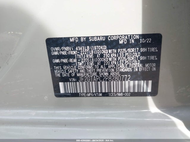Subaru na 2023 JF2GTAPC2P8280772 Image 9