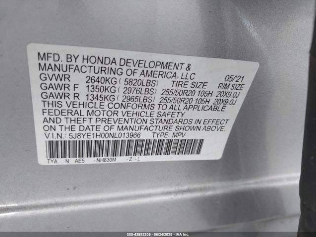 2022 ACURA MDX 5J8YE1H00NL013966 Photo 8