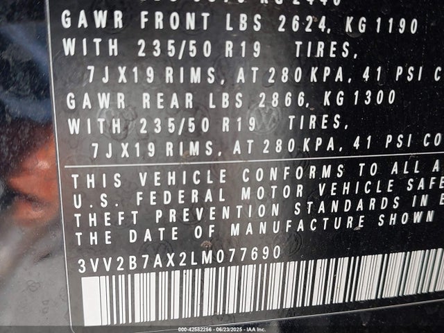 Volkswagen Tiguan 2020 3VV2B7AX2LM077690 Image 9