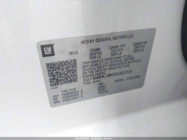 2019 CADILLAC ESCALADE ESV 1GYS4KKJ8KR152213 Photo 8