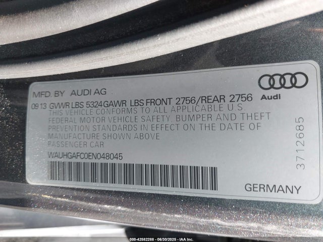 2014 AUDI A6 WAUHGAFC0EN048045 Photo 8